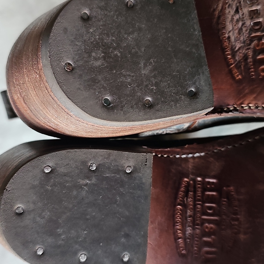 BEd STU Rustic Leather Ankle Boots in Distressed Brownand Gray - Picture 4 of 5